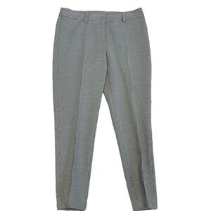 Akris Punto black white houndstooth plaid check ankle pants Sz 8 NWOT